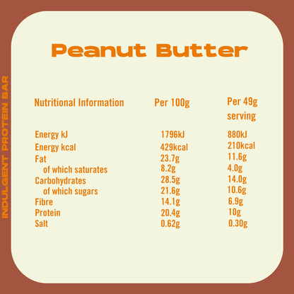 Verwöhnende Proteinriegel - Erdnussbutter